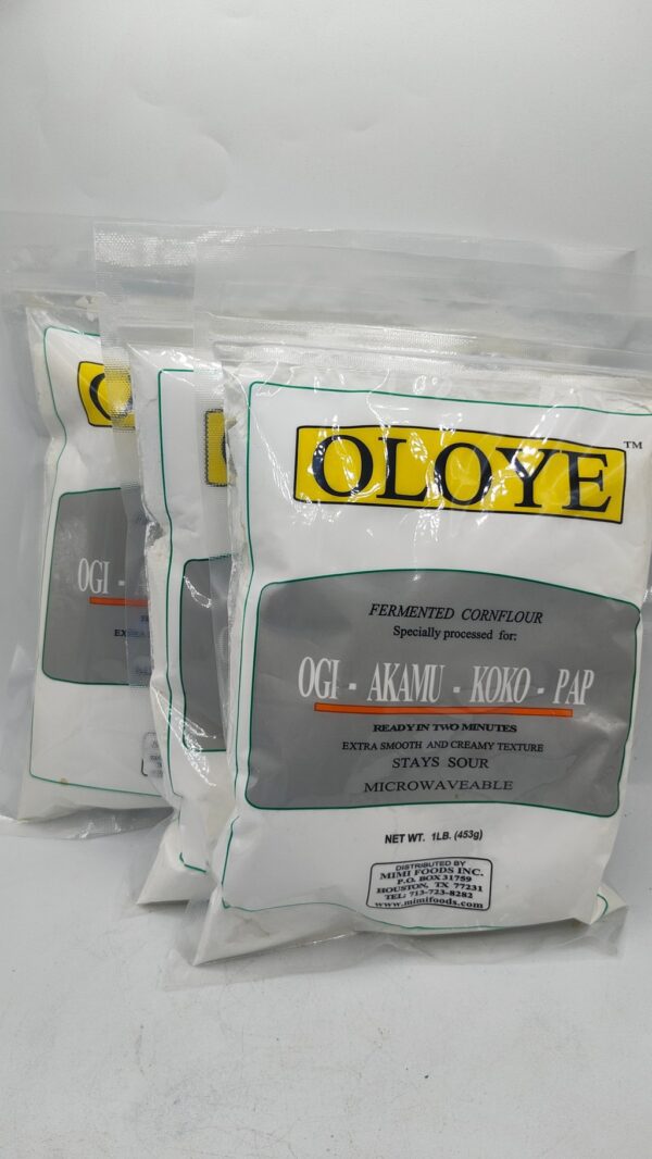 Oloye White Fermented Corn Flour 1LBS x3