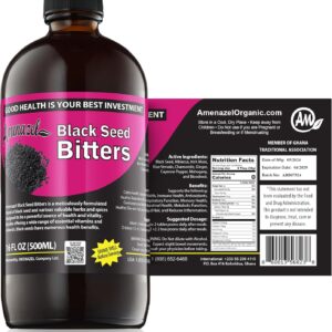 Amenazel Organic Black Seed Bitters, 16 fl oz.