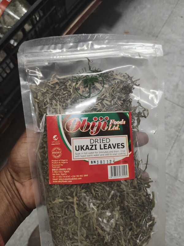 Obiji Foods Dried Ukazi Leaves 55g