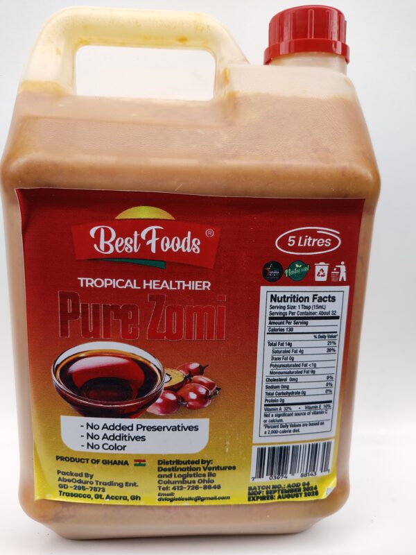 Best Foods Tropical Healthier Pure Zomi Oil 5 Liters