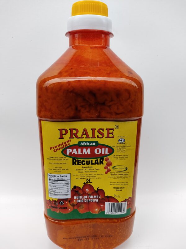 Praise Regular Red Palm Oil Made in Ghana 2 Liter