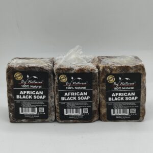By Nature's 100% Natural African Black Soap 6.5oz x3