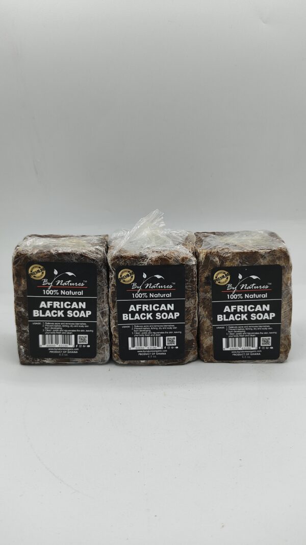 By Nature's 100% Natural African Black Soap 6.5oz x3