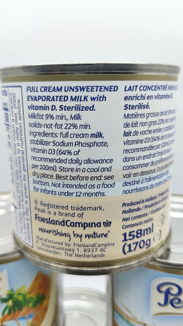 Peak Full Cream Unsweetened Evaporated Milk 315 ML 12CANS