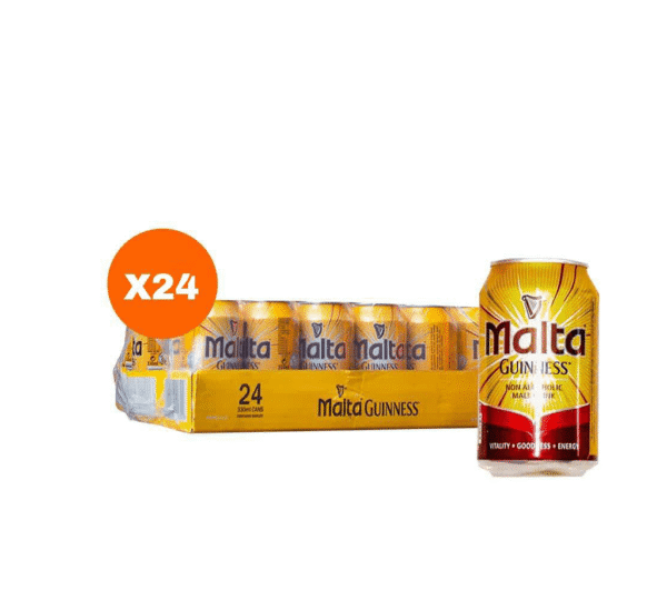 Malta Guinness non alcoholic can drink 24 cans