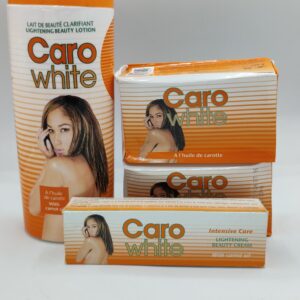 caro white lotion 500ml, 2 soaps and one tube cream
