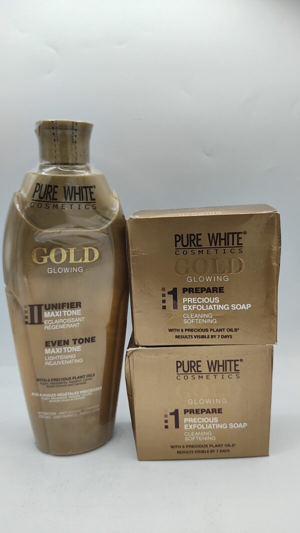 Pure White Gold Lotion & Two Soaps