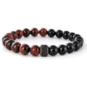 black x brown marbel braclet