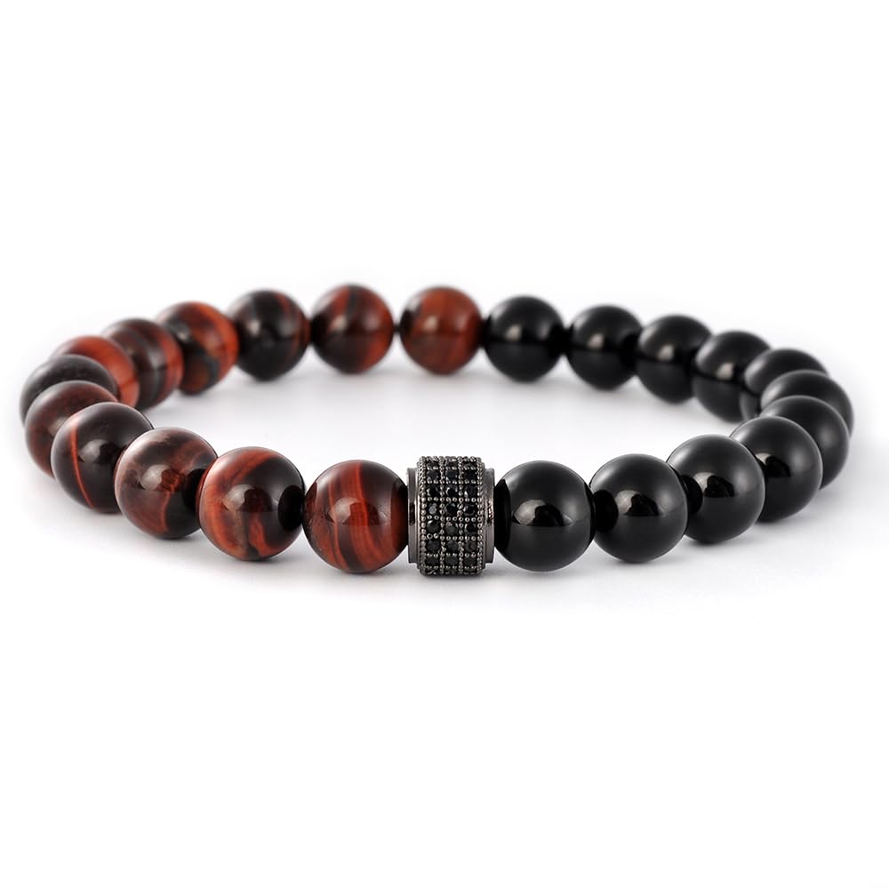 black x brown marbel braclet