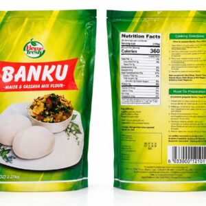 Banku Maize & Cassava Mix Flour – Homefresh - Traditional Ghanaian Fermented Corn & Cassava Blend – 10Lbs (2x5lbs) Smooth, Authentic Banku Flour for Easy Cooking