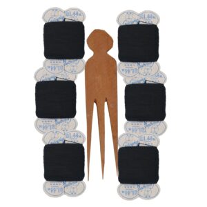 African Hair Thread for plaiting, sewing, Ceilingfan | 91.44M|6pcs | with 1 African wooden cutting comb(Parting comb)
