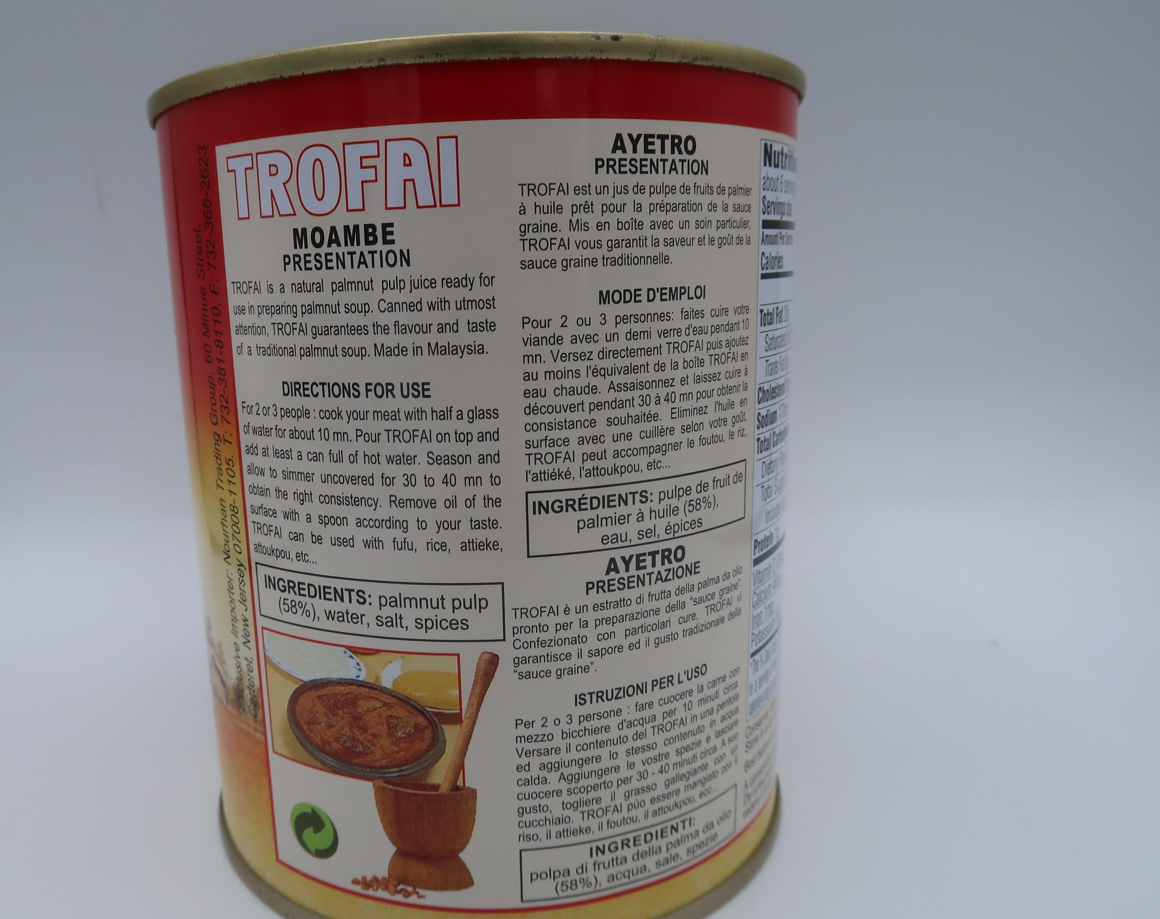 Generic Trofai Palmnut Concentrate sause 4x800 g