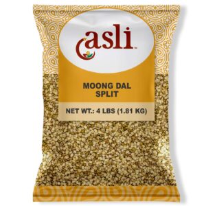 Asli Moong Dal Split, 4 Pounds - Indian Split Yellow Mung Lentils - Protein & Fiber Rich