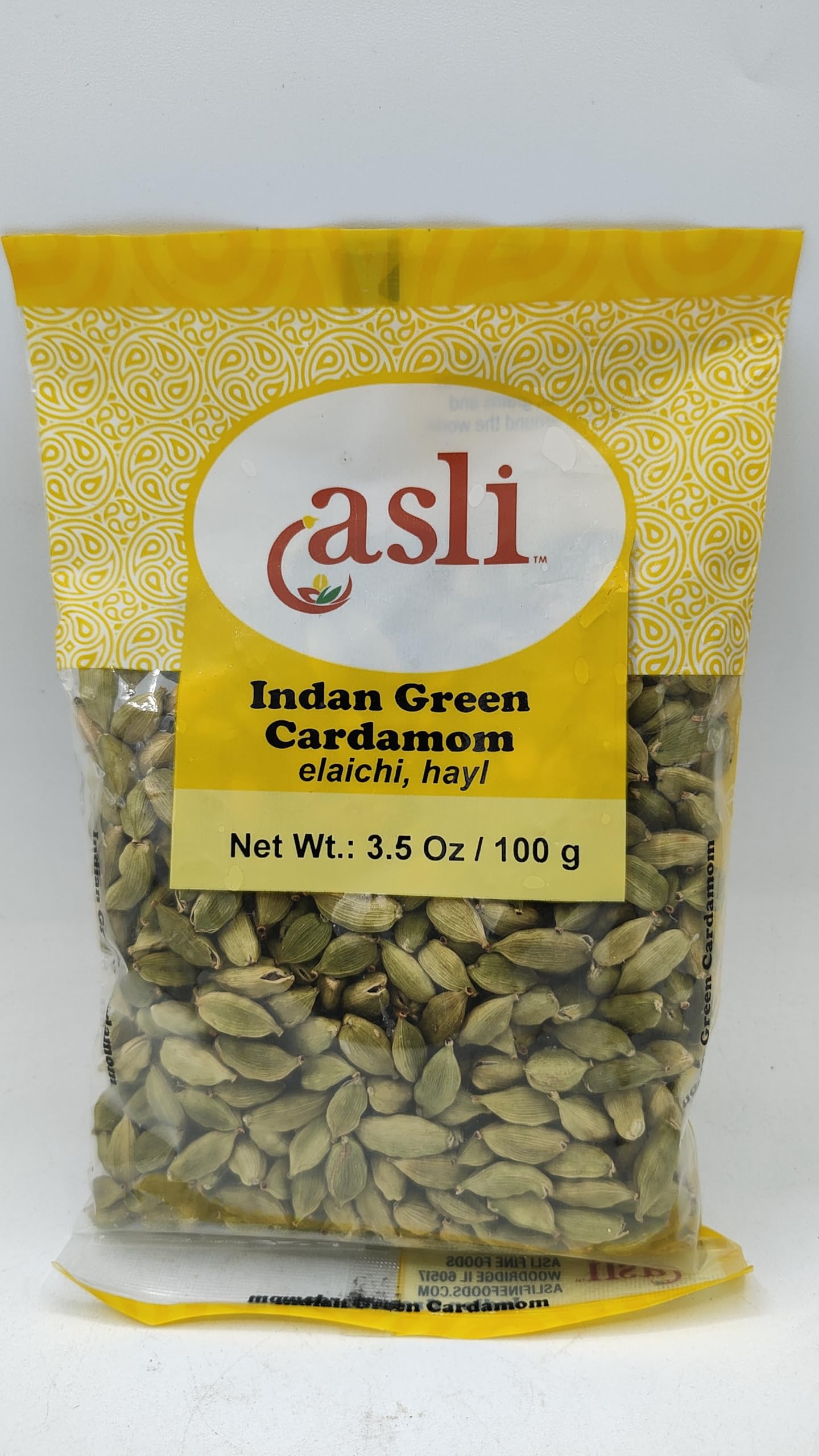 ASLI Green Cardamom Pods 3.5 Oz - Premium Quality Whole Green Cardamom Pods | Vegan | Large | Aromatic Cardamon