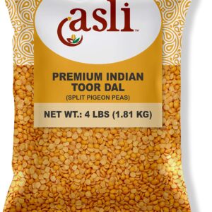 Asli Toor Dal (Split Pigeon Peas) 4 Pounds -All Natural | Gluten Friendly | NON-GMO | Vegan | Indian Origin