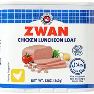 Zwan Luncheon Halal Meat, Chicken Luncheon loaf, 12 Ounce (4 Pack)